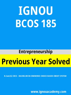 BCOS 185 Previous Year Solved Question Paper