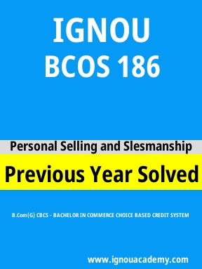 BCOS 186 Previous Year Solved Question Paper