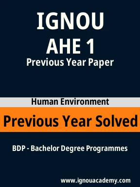 AHE 1 Previous Year Solved Question Paper
