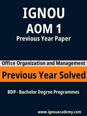 AOM 1 Previous Year Solved Question Paper