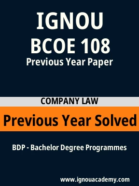 BCOE 108 Previous Year Solved Question Paper