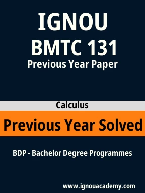 BMTC 131 Previous Year Solved Question Paper