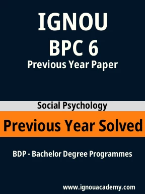 BPC 6 Previous Year Solved Question Paper