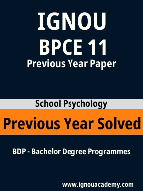 BPCE 11 Previous Year Solved Question Paper