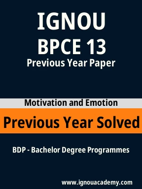 BPCE 13 Previous Year Solved Question Paper