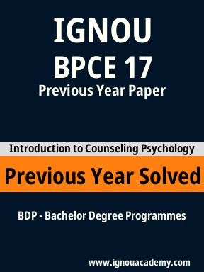 BPCE 17 Previous Year Solved Question Paper