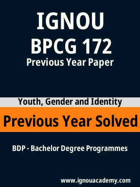 BPCG 172 Previous Year Solved Question Paper