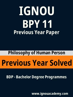 BPY 11 Previous Year Solved Question Paper