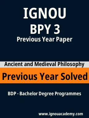 BPY 3 Previous Year Solved Question Paper
