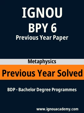 BPY 6  Previous Year Solved Question Paper