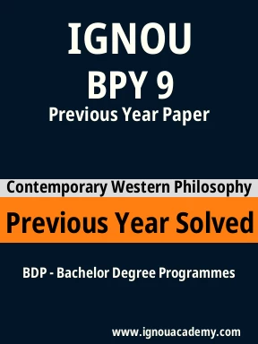 BPY 9 Previous Year Solved Question Paper