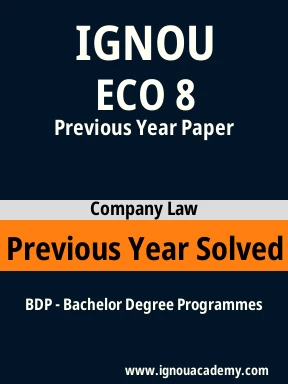ECO 8 Previous Year Solved Question Paper