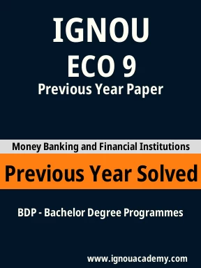 ECO 9 Previous Year Solved Question Paper
