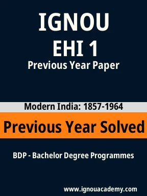 EHI 1 Previous Year Solved Question Paper