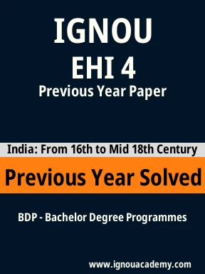EHI 4 Previous Year Solved Question Paper