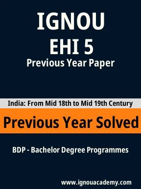 EHI 5 Previous Year Solved Question Paper