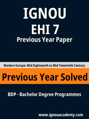 EHI 7 Previous Year Solved Question Paper