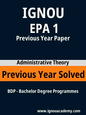 EPA 1 Previous Year Solved Question Paper