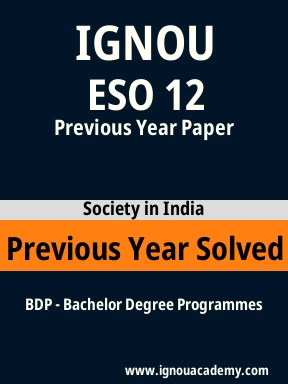 ESO 12 Previous Year Solved Question Paper