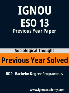ESO 13 Previous Year Solved Question Paper