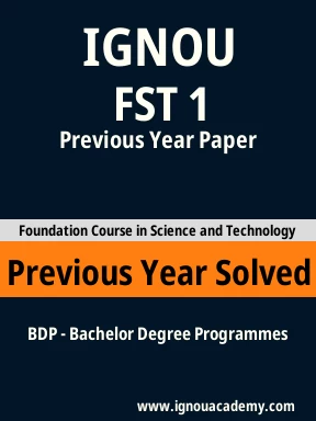 FST 1 Previous Year Solved Question Paper