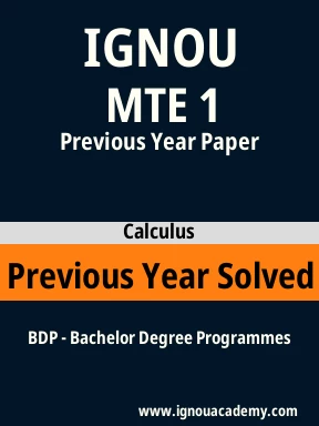 MTE 1 Previous Year Solved Question Paper