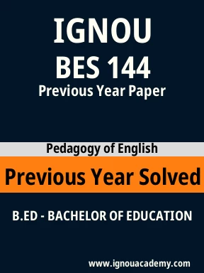 BES 144 Previous Year Solved Question Paper
