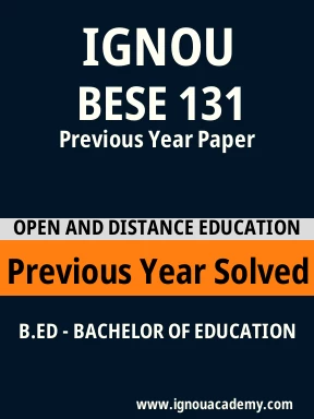 BESE 131 Previous Year Solved Question Paper