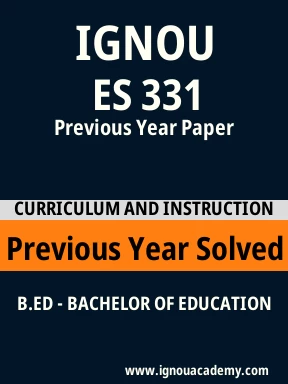 ES 331 Previous Year Solved Question Paper