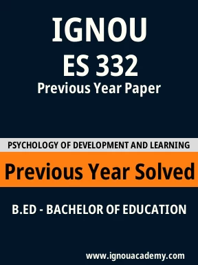 ES 332 Previous Year Solved Question Paper