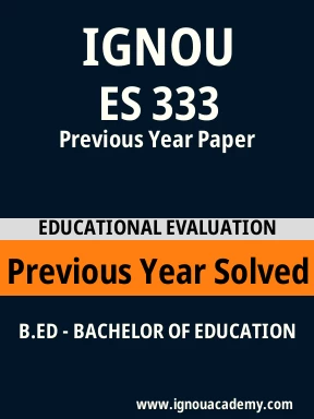 ES 333 Previous Year Solved Question Paper