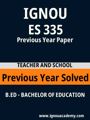 ES 335 Previous Year Solved Question Paper