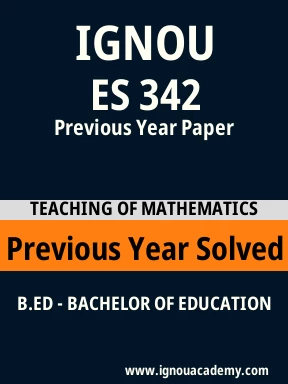 ES 342 Previous Year Solved Question Paper