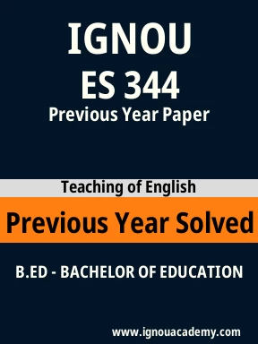 ES 344 Previous Year Solved Question Paper