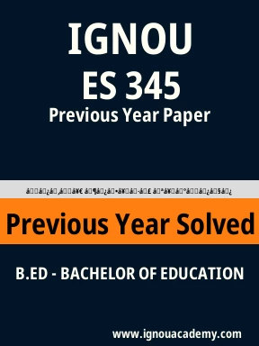 ES 345 Previous Year Solved Question Paper