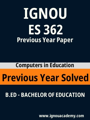ES 362 Previous Year Solved Question Paper