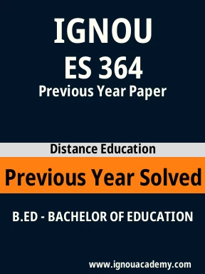 ES 364 Previous Year Solved Question Paper