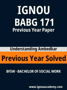 BABG 171 Previous Year Solved Question Paper