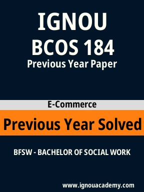 BCOS 184 Previous Year Solved Question Paper