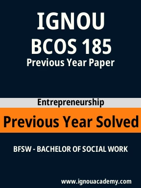 BCOS 185 Previous Year Solved Question Paper