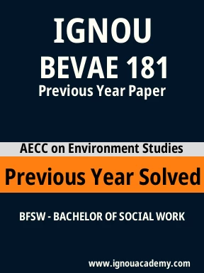 BEVAE 181 Previous Year Solved Question Paper