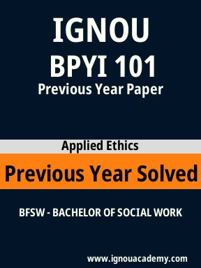 BPYI 101 Previous Year Solved Question Paper