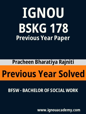 BSKG 178 Previous Year Solved Question Paper