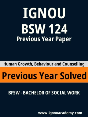 BSW 124 Previous Year Solved Question Paper