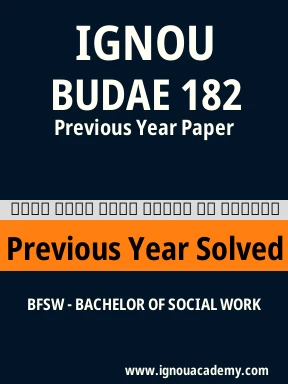 BUDAE 182 Previous Year Solved Question Paper