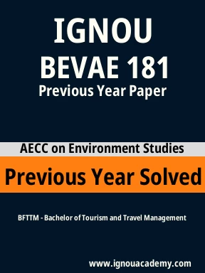 BEVAE 181 Previous Year Solved Question Paper