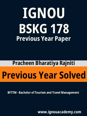 BSKG 178 Previous Year Solved Question Paper