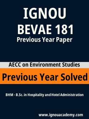 BEVAE 181 Previous Year Solved Question Paper
