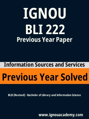 BLI 222 Previous Year Solved Question Paper