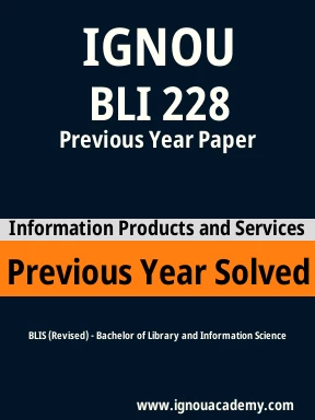 BLI 228 Previous Year Solved Question Paper